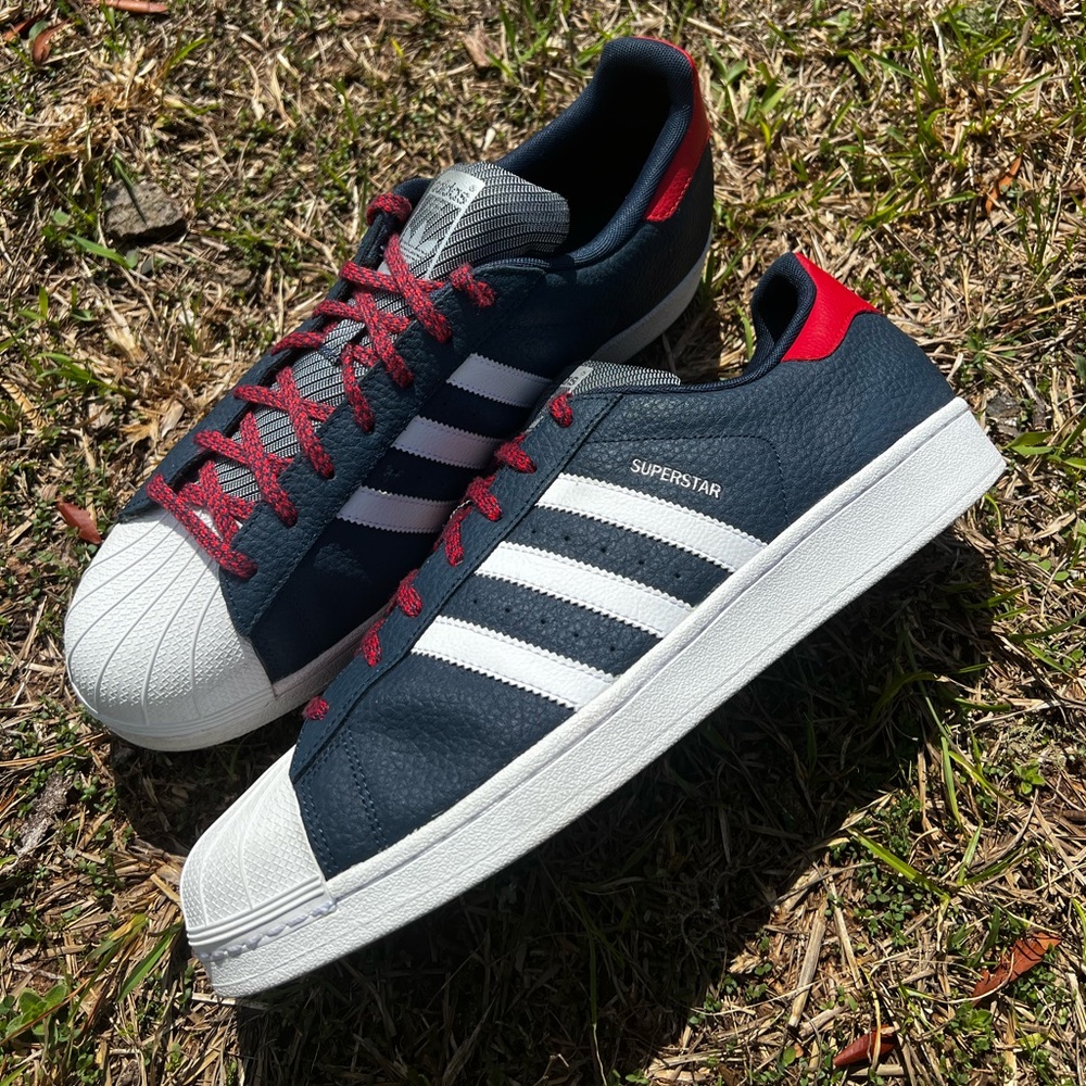RARE Adidas size 13 Mens Superstar NFL Pack 2016 Blue shoes